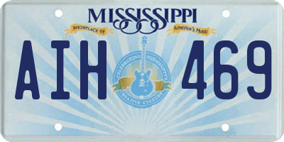 MS license plate AIH469