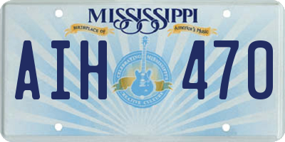 MS license plate AIH470
