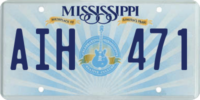 MS license plate AIH471