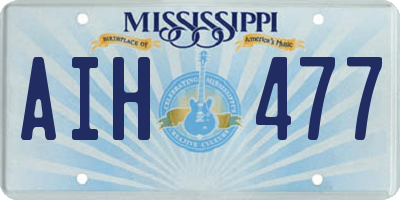 MS license plate AIH477