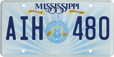 MS license plate AIH480