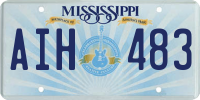 MS license plate AIH483