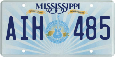 MS license plate AIH485