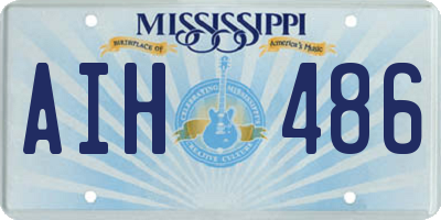 MS license plate AIH486
