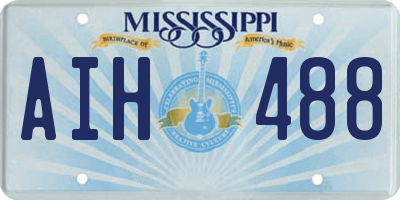 MS license plate AIH488
