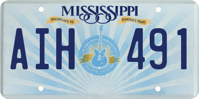 MS license plate AIH491