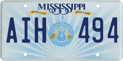 MS license plate AIH494