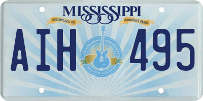 MS license plate AIH495