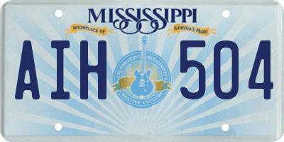 MS license plate AIH504