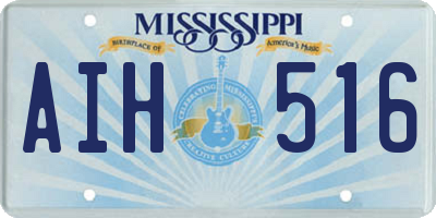 MS license plate AIH516