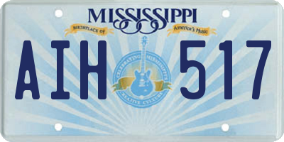 MS license plate AIH517