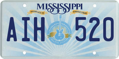 MS license plate AIH520
