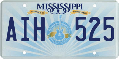 MS license plate AIH525