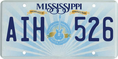 MS license plate AIH526
