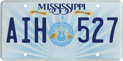 MS license plate AIH527