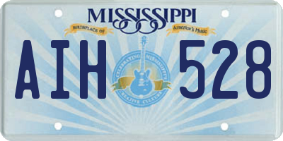 MS license plate AIH528