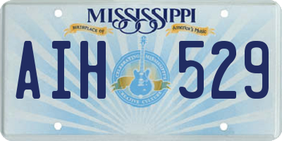 MS license plate AIH529
