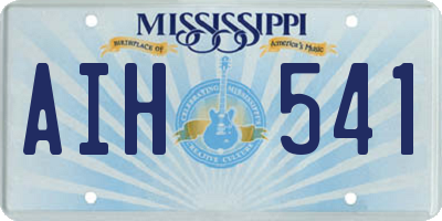 MS license plate AIH541