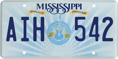 MS license plate AIH542