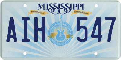 MS license plate AIH547