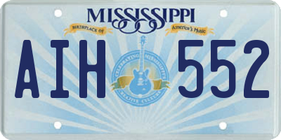 MS license plate AIH552