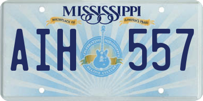 MS license plate AIH557