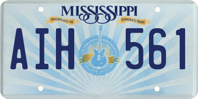 MS license plate AIH561