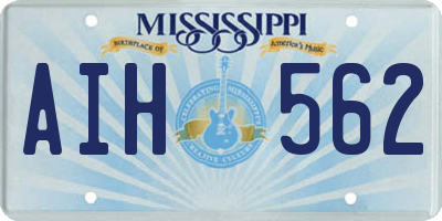 MS license plate AIH562