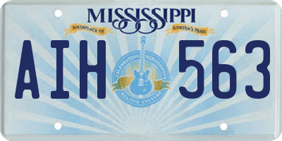 MS license plate AIH563