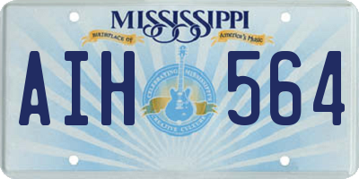 MS license plate AIH564