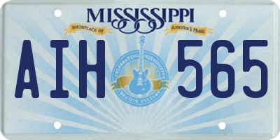 MS license plate AIH565