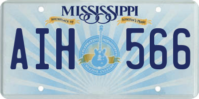 MS license plate AIH566