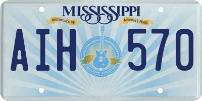 MS license plate AIH570
