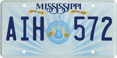 MS license plate AIH572