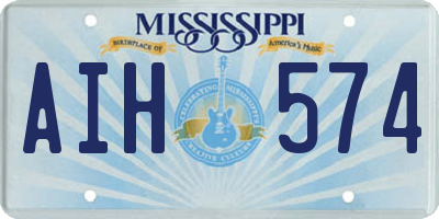 MS license plate AIH574