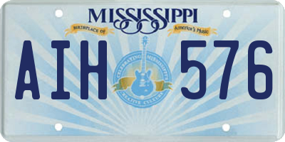 MS license plate AIH576