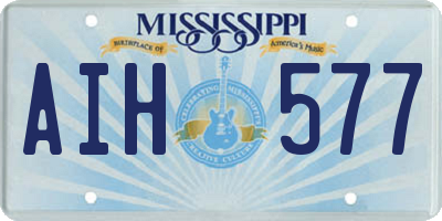 MS license plate AIH577