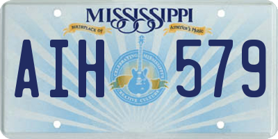 MS license plate AIH579