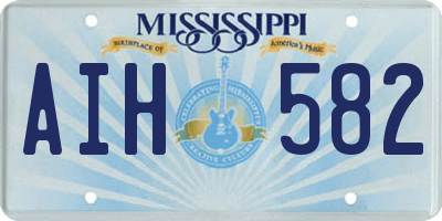 MS license plate AIH582