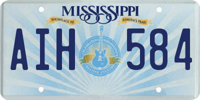 MS license plate AIH584