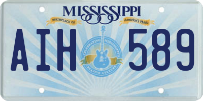 MS license plate AIH589