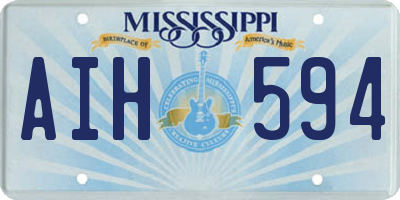 MS license plate AIH594