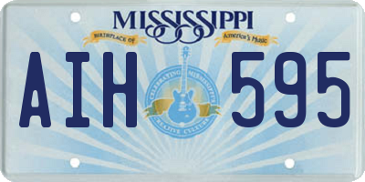 MS license plate AIH595