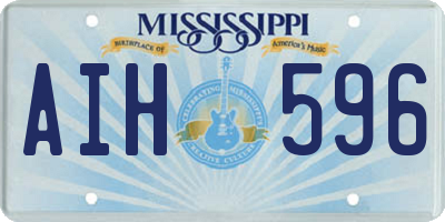 MS license plate AIH596