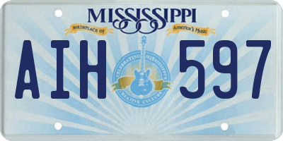 MS license plate AIH597