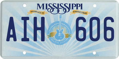MS license plate AIH606