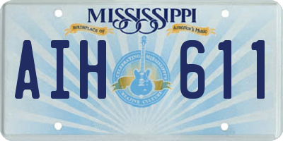 MS license plate AIH611