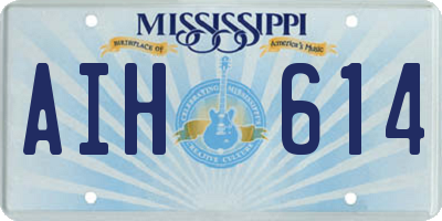 MS license plate AIH614