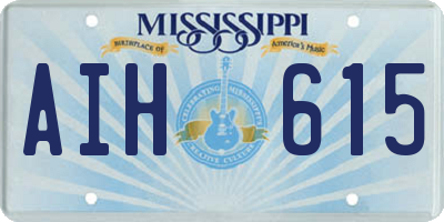 MS license plate AIH615