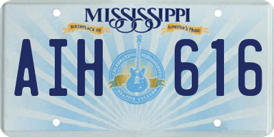 MS license plate AIH616